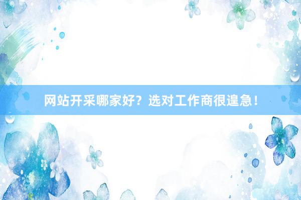 网站开采哪家好？选对工作商很遑急！
